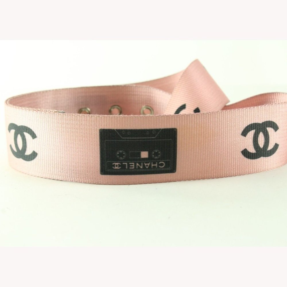 Chanel 04P Size 75/30 Pink Cassette Tape Belt 1CC615K - Picture 2 of 12